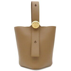 LOEWE Pebble Bucket Bag calf oak brown handbag shoulder